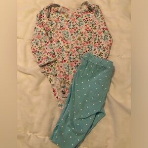 0-3m turquoise/pink outfit